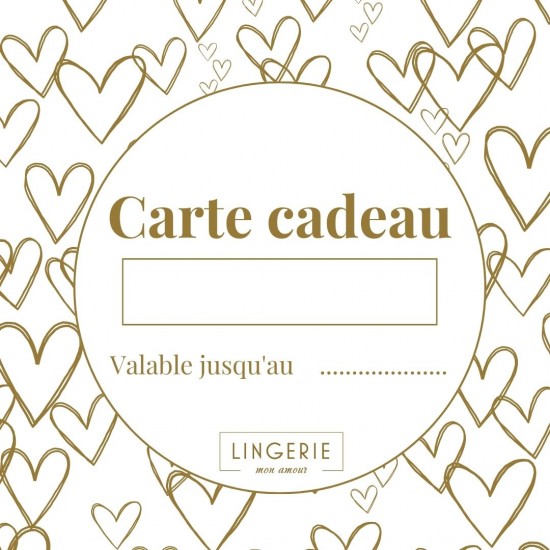 Carte cadeau lingerie sensuelle et tendance marques et créateurs